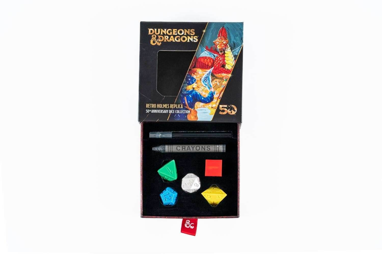 D&D 50th Anniversary Retro Vintage Holmes Replica Dice Set - 