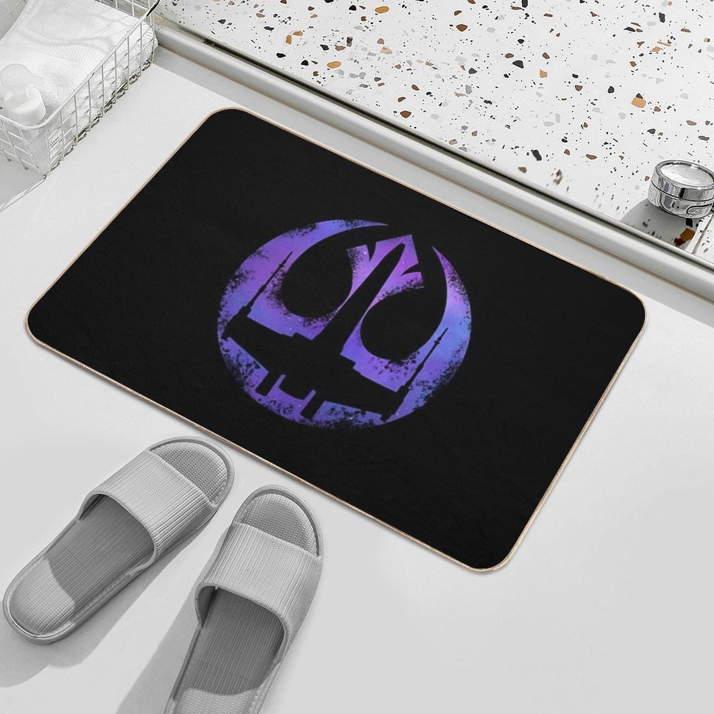 Galaxy Star Ship Bath Mat