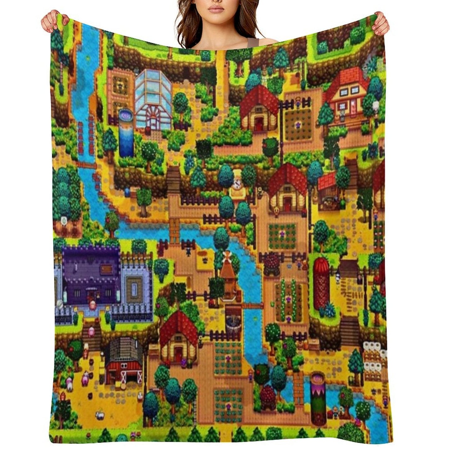 Stardew Valley Map Throw Blanket