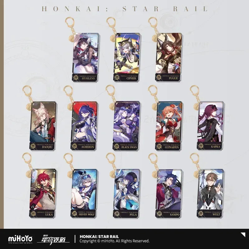 The Nihility Character Warp Artwork Acrylic Keychain Honkai: Star Rail