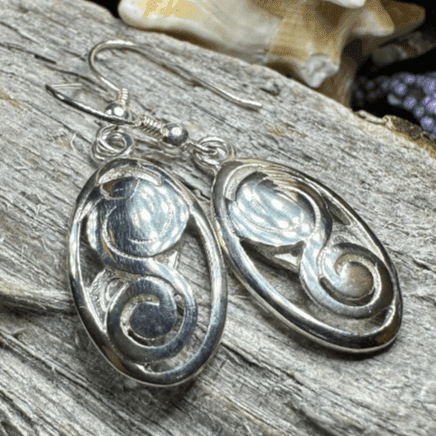 Ancient Echo Celtic Spiral Earrings - 