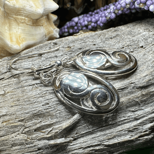 Ancient Echo Celtic Spiral Earrings - 