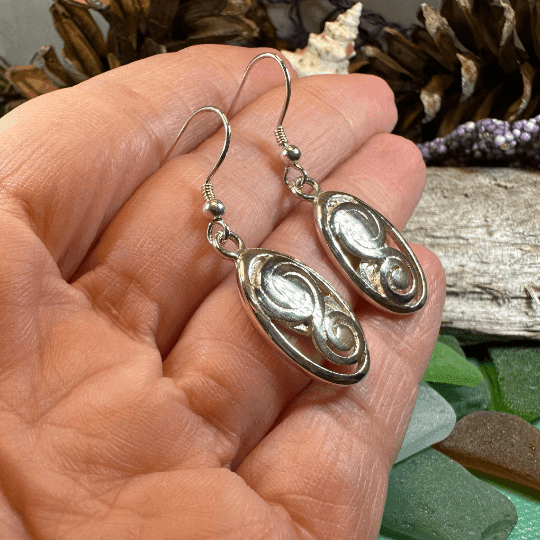 Ancient Echo Celtic Spiral Earrings - 