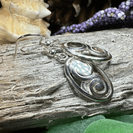 Ancient Echo Celtic Spiral Earrings - 