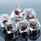 Teddy Dog Dice 7-Dice Set Resin Dungeons and Dragons Dice - 