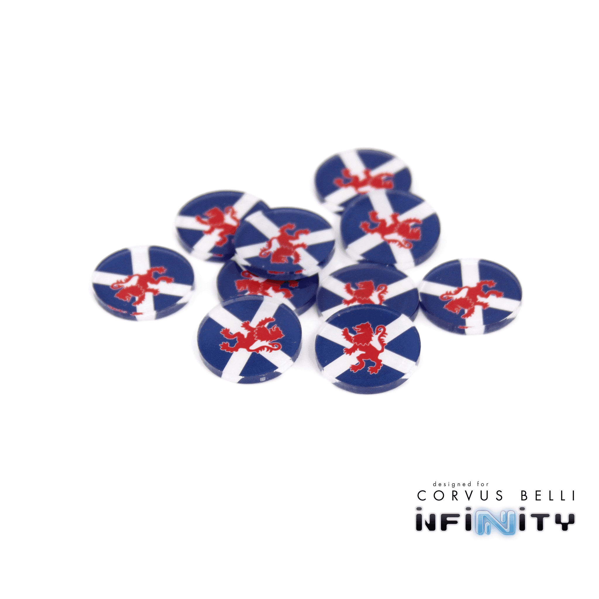 Full Color Infinity Faction Markers, 25mm (Bag of 10) - Caledonia / 25mm