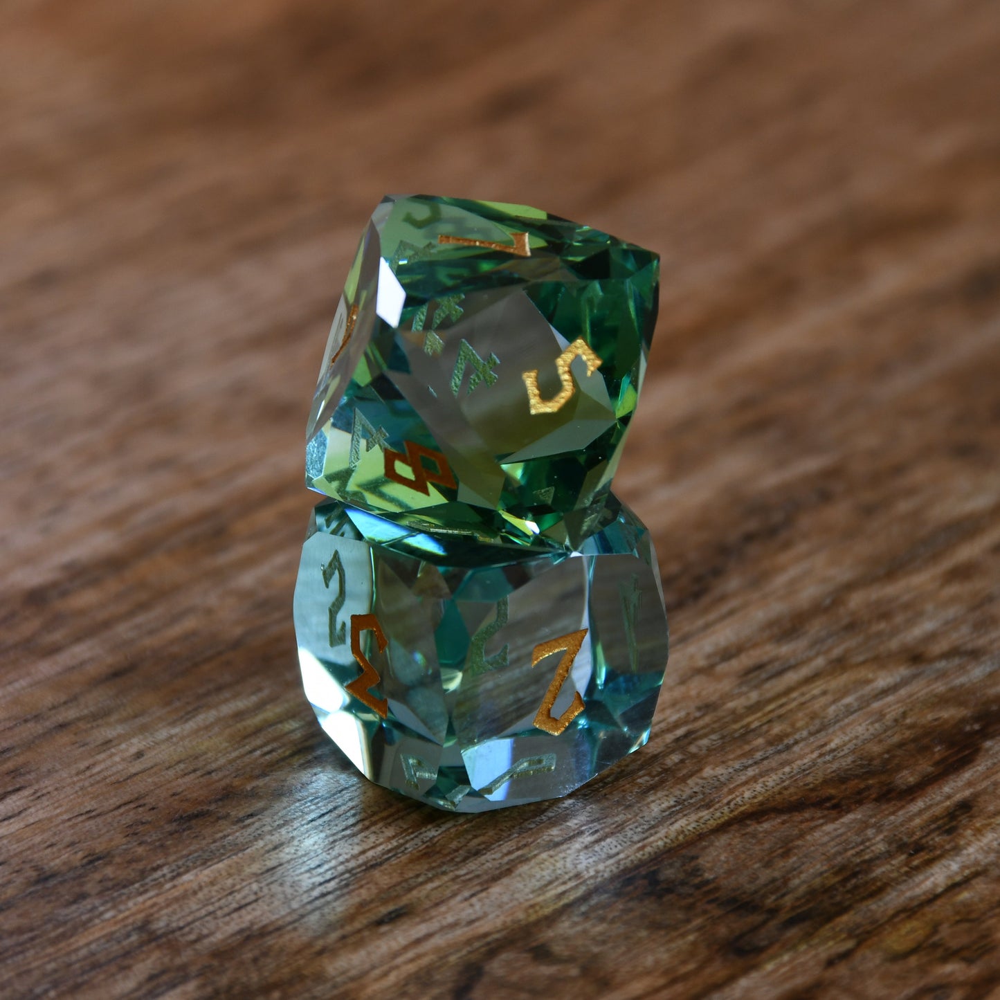 Calypso Multifaceted Glass Dice Set