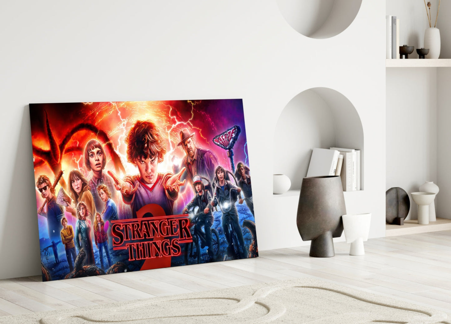 Stranger Things Poster Glass Wall Art