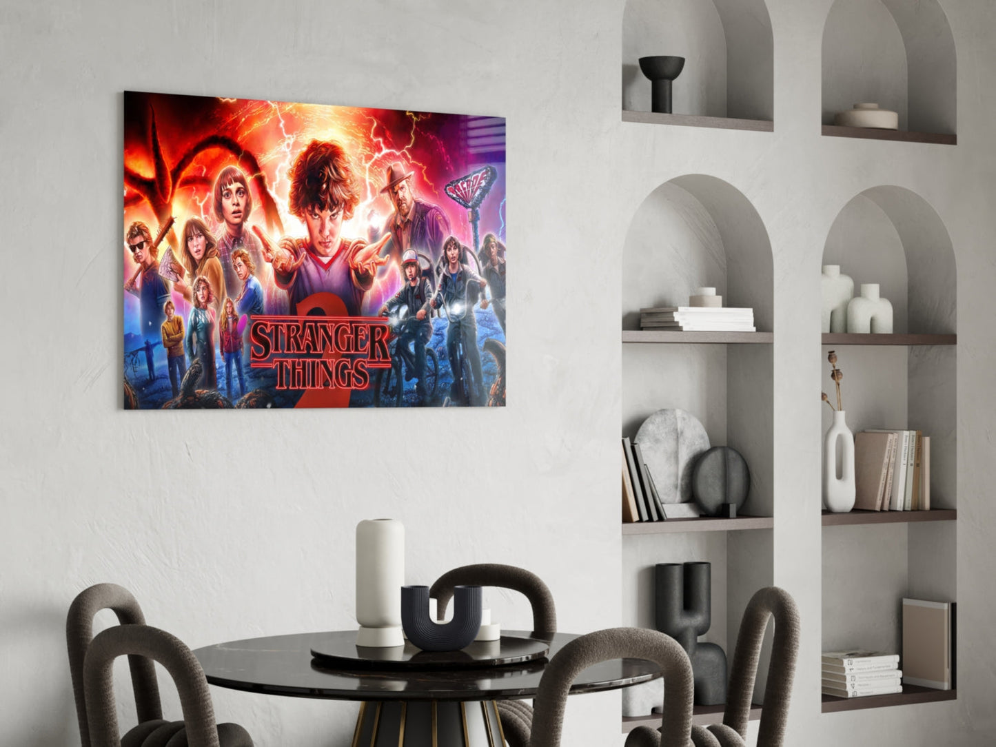 Stranger Things Poster Glass Wall Art