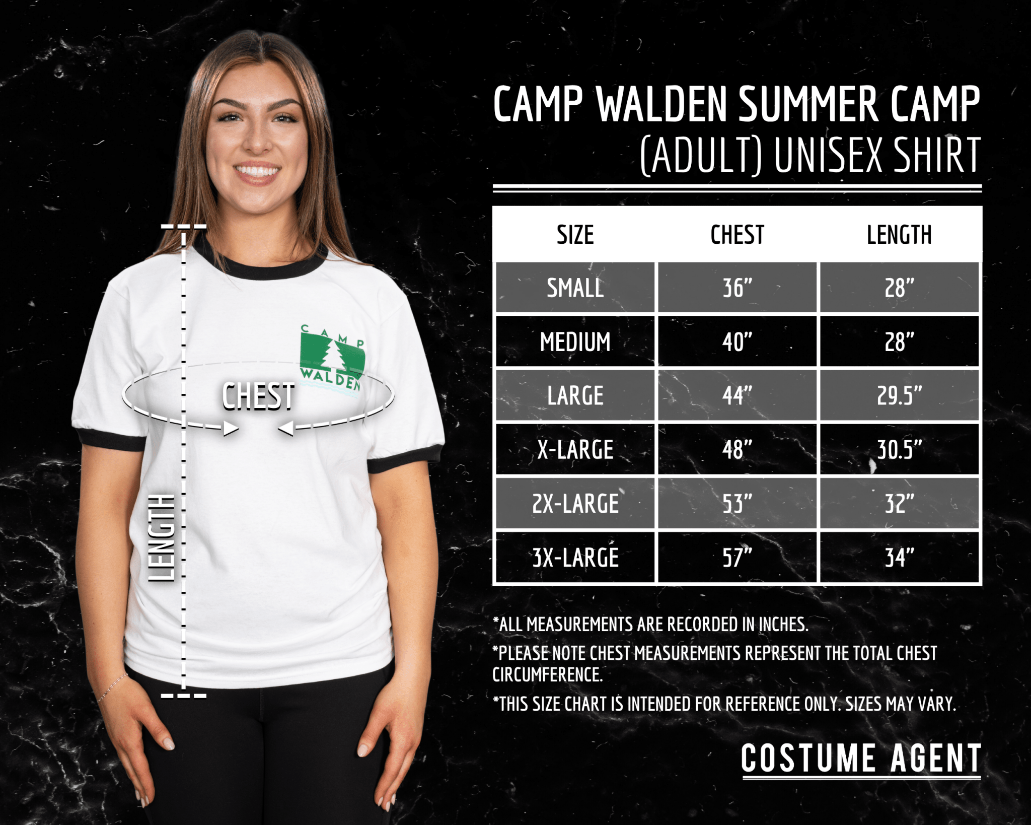 Camp Walden Unisex Adult T-Shirt Halloween Costume Cosplay
