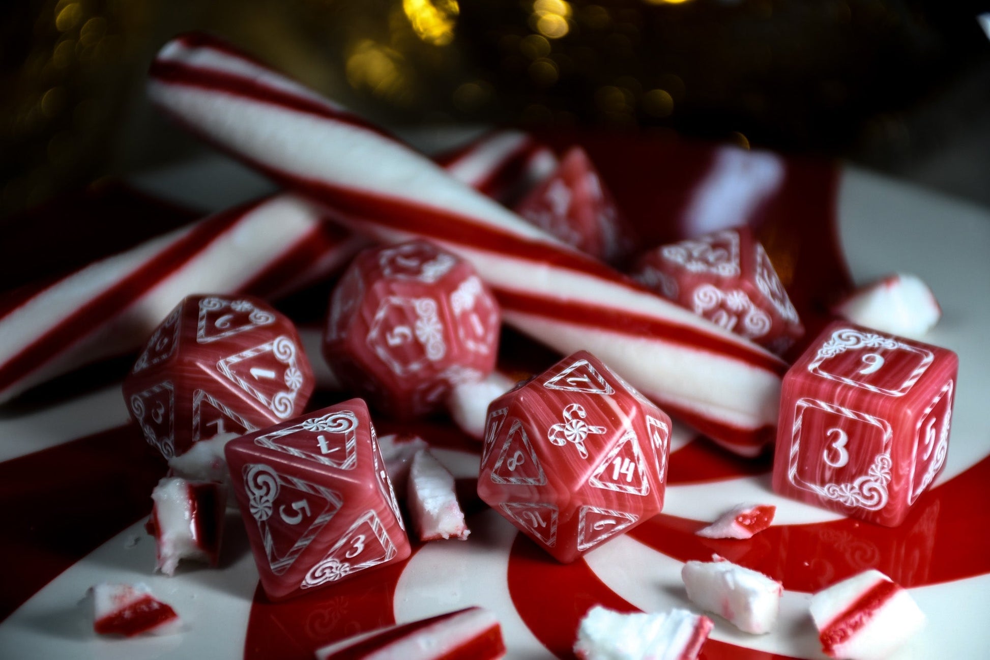 Candy Cane Wonderland - Peppermint Trustone Dice Set