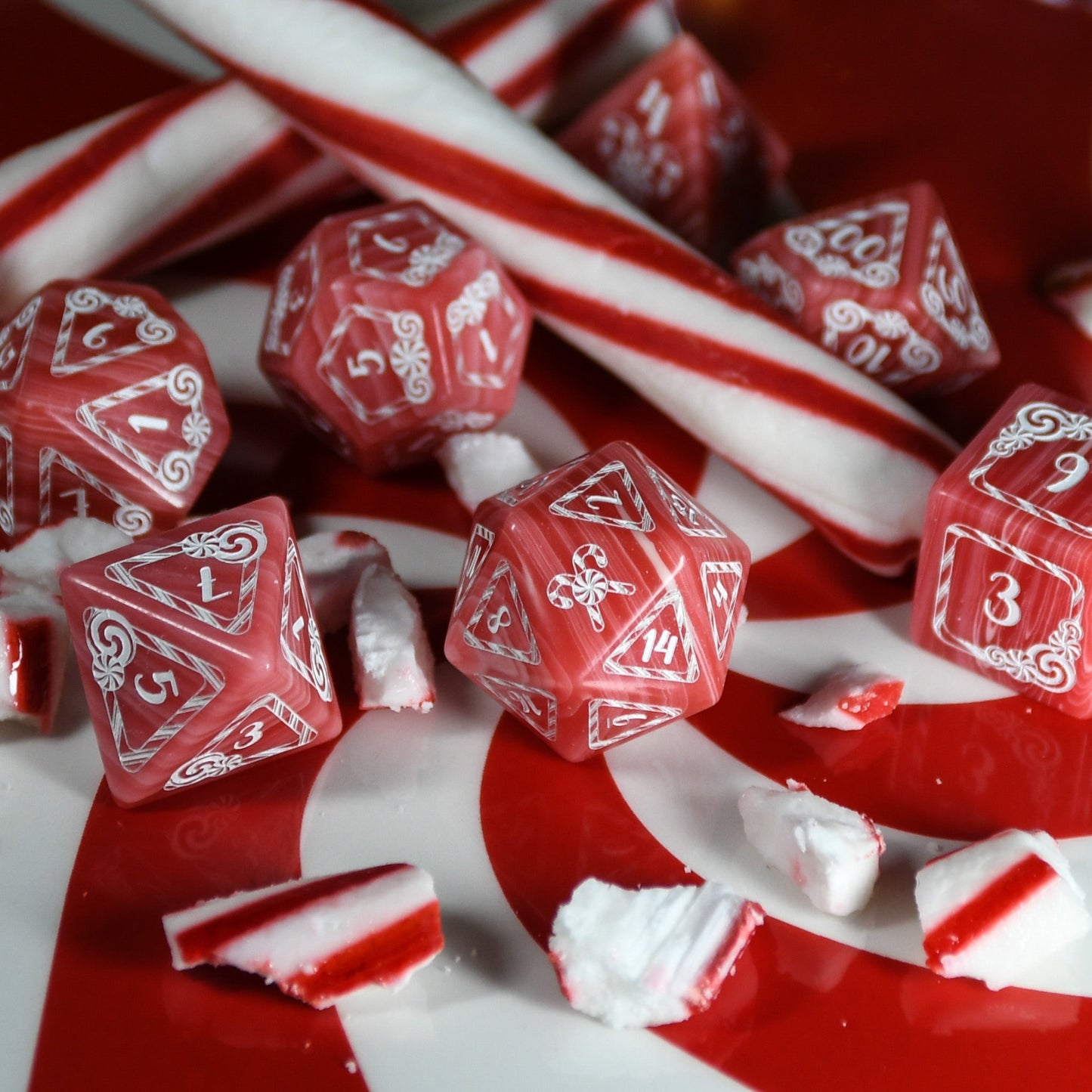 Candy Cane Wonderland - Peppermint Trustone Dice Set