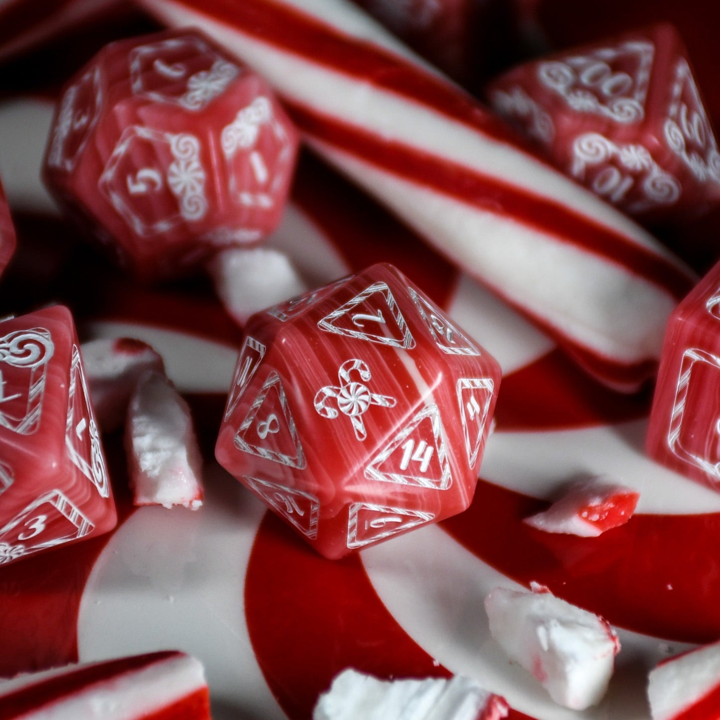 Candy Cane Wonderland - Peppermint Trustone Dice Set