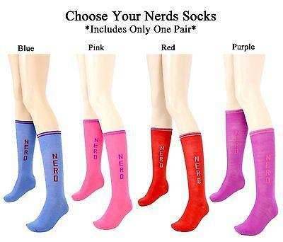Candy Nerds Knee High Socks - Blue