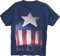 Captain America Faded Belt Print Costume T-shirt - S