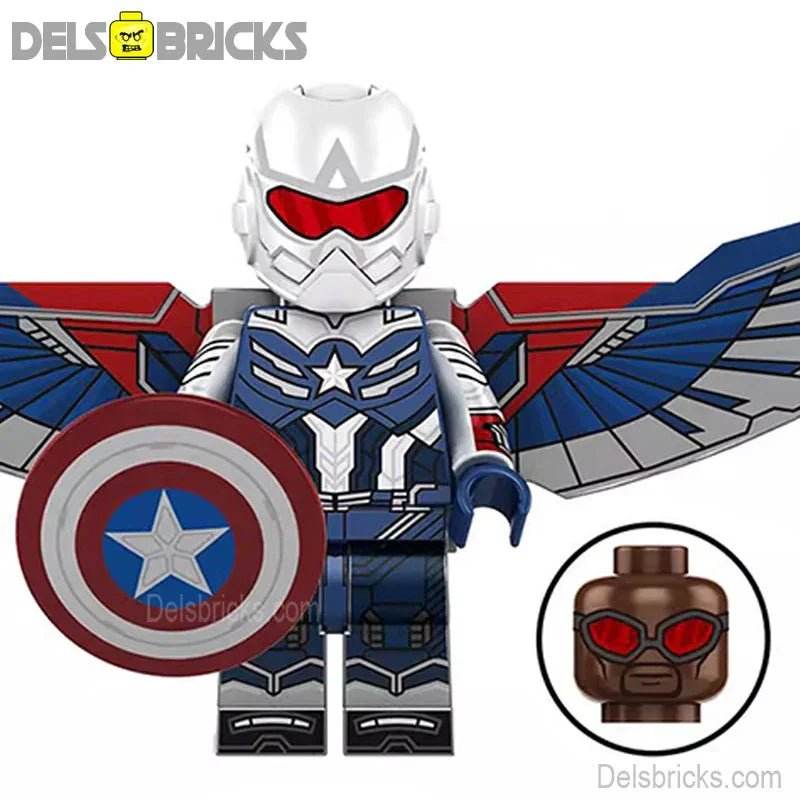 Captain America sam Wilson Avengers Lego Minifigures Custom Toys 1 - 