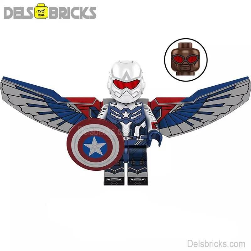 Captain America sam Wilson Avengers Lego Minifigures Custom Toys 1 - 