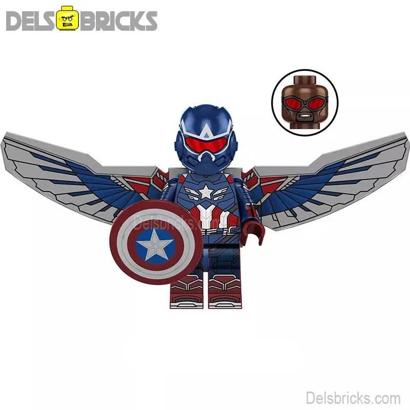 Captain America sam Wilson Avengers Lego Minifigures Custom Toys 2 - 