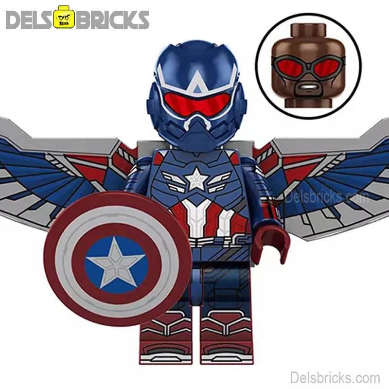 Captain America sam Wilson Avengers Lego Minifigures Custom Toys 2 - 