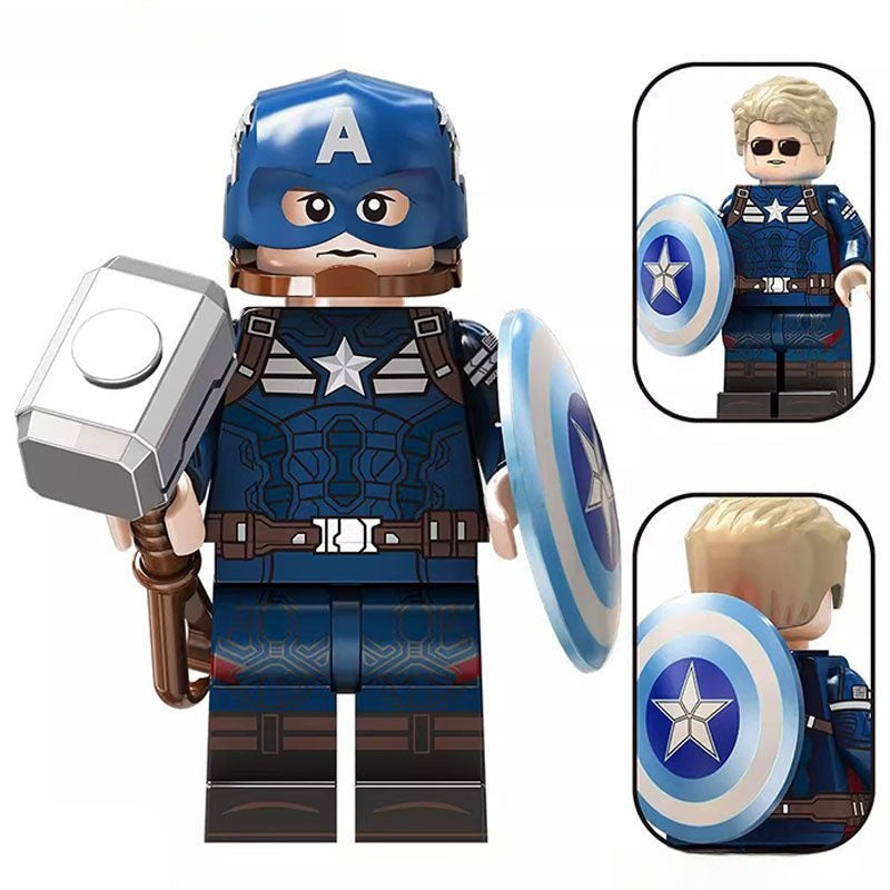Captain America Steve Rogers Avengers Lego Minifigures Custom Toys 3