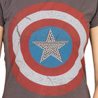 Captain America Studded Star Juniors T-shirt - S