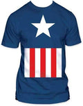 Captain America Suit Fitted Adult T-Shirt - S