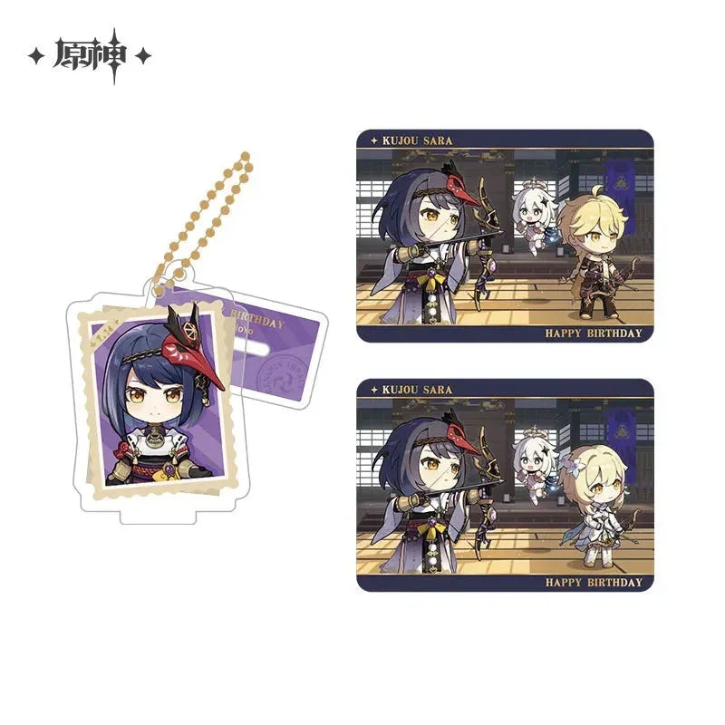 Capturing the Good Times Series Stand Keychain& Collection Card Genshin Impact