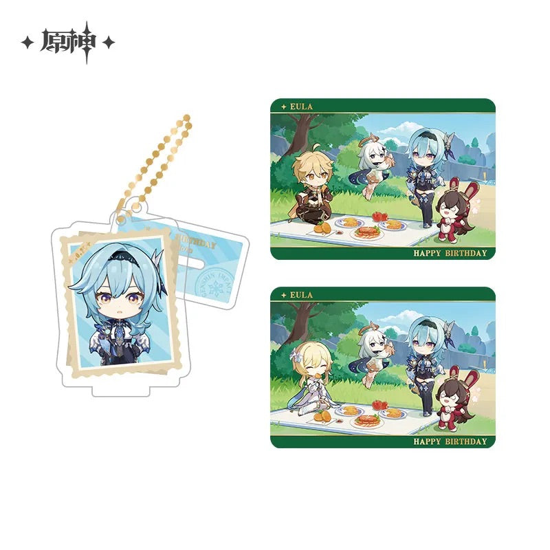 Capturing the Good Times Series Stand Keychain& Collection Card Genshin Impact