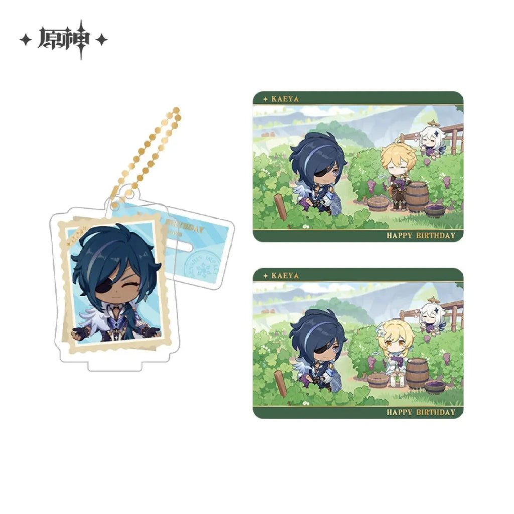 Capturing the Good Times Series Stand Keychain& Collection Card Genshin Impact