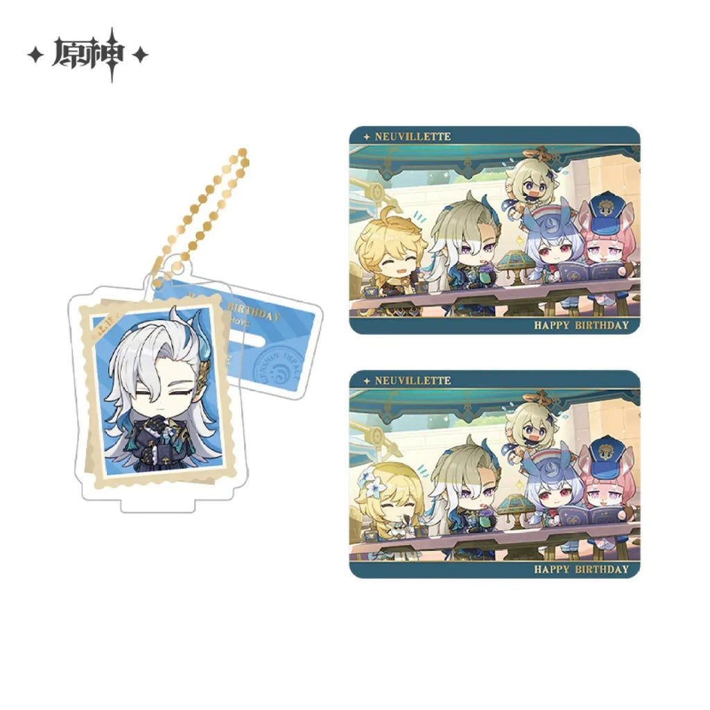 Capturing the Good Times Series Stand Keychain& Collection Card Genshin Impact