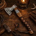 22” HAND FORGED CARBON STEEL HANDMADE HUNTING VIKING TOMAHAWK HATCHET AXE