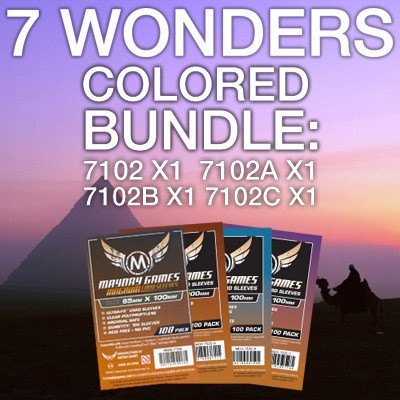 "7 Wonders" Compatible Card Sleeve Bundle