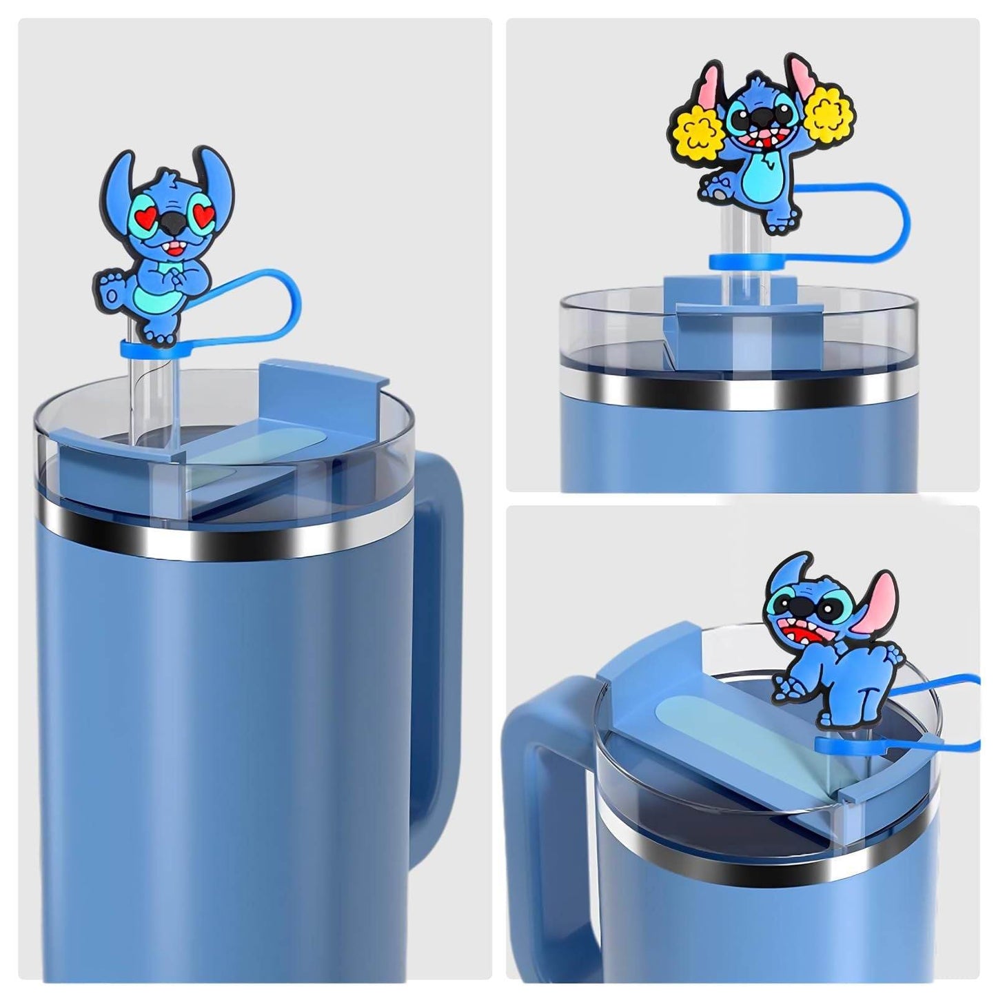 Cartoon Straw Toppers - Reusable Straw Covers with Fun Designs