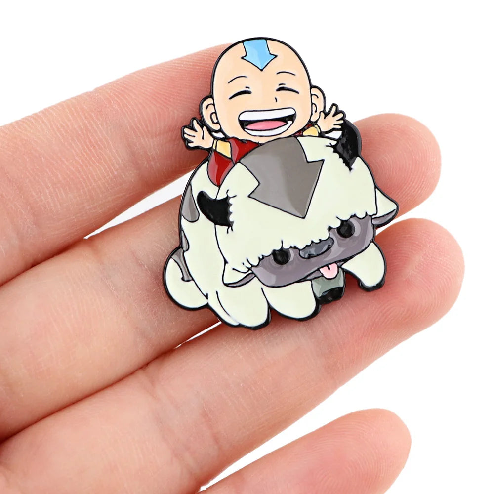 Cartoon Anime Avatar Appa Enamel Pin Cute Anime Badges Brooch for Clothes Backpack Hat Fashion Jewelry Accessories Kids Gifts