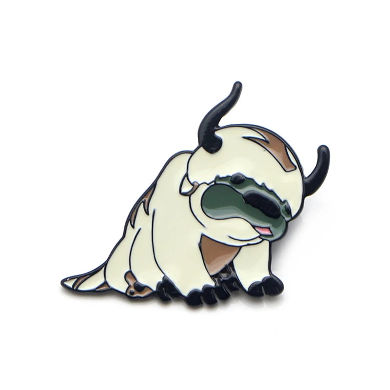 Cartoon Anime Avatar Appa Enamel Pin Cute Anime Badges Brooch for Clothes Backpack Hat Fashion Jewelry Accessories Kids Gifts