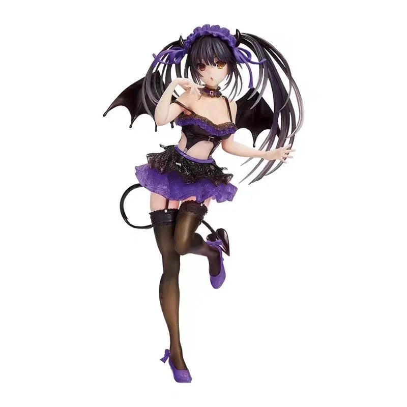 Cartoon anime characters Devil's Wings and Tail Coreful Date Kurumi Girl Figure Action Figure Adult Model Cute girl Doll Toys