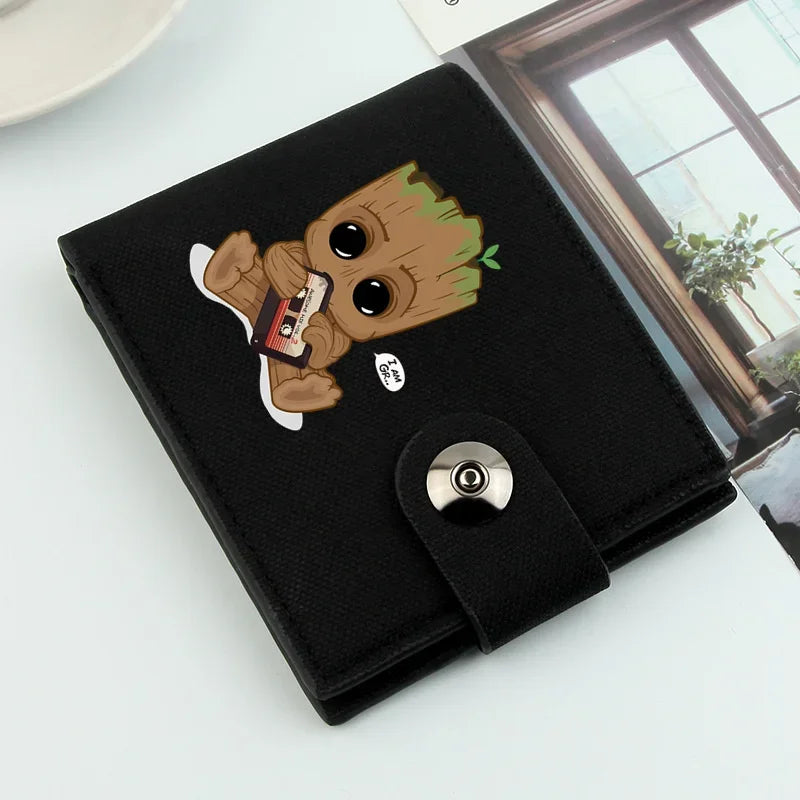 Cartoon Groot Wallet Men Short Dollar Clip Men Wallets Short Wallets Card Holder Simple Male Purse Coin Pocket Men Money Clips