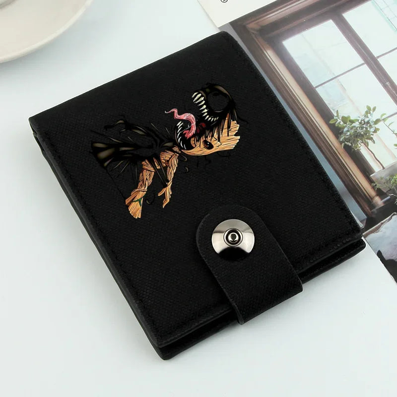 Cartoon Groot Wallet Men Short Dollar Clip Men Wallets Short Wallets Card Holder Simple Male Purse Coin Pocket Men Money Clips