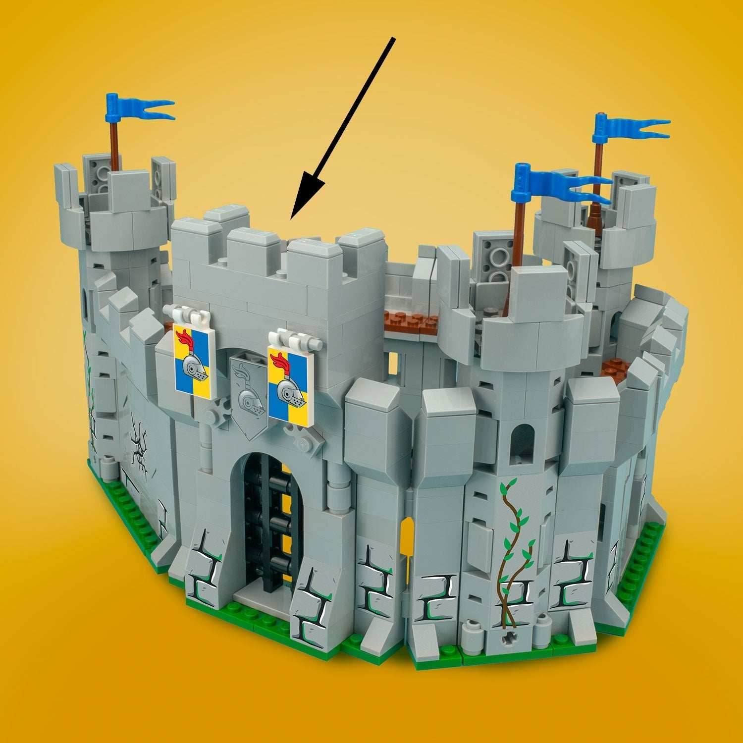 Castle Gate - Custom Castle Modular Building Set made using LEGO parts - 