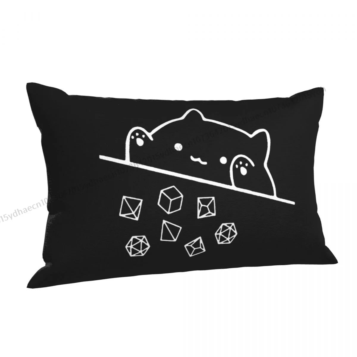 Cat Throwing Dice Pillow Case DND Game Cushion Covers Home Sofa Chair Decorative Backpack Covers