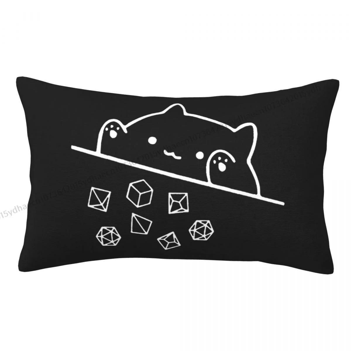 Cat Throwing Dice Pillow Case DND Game Cushion Covers Home Sofa Chair Decorative Backpack Covers