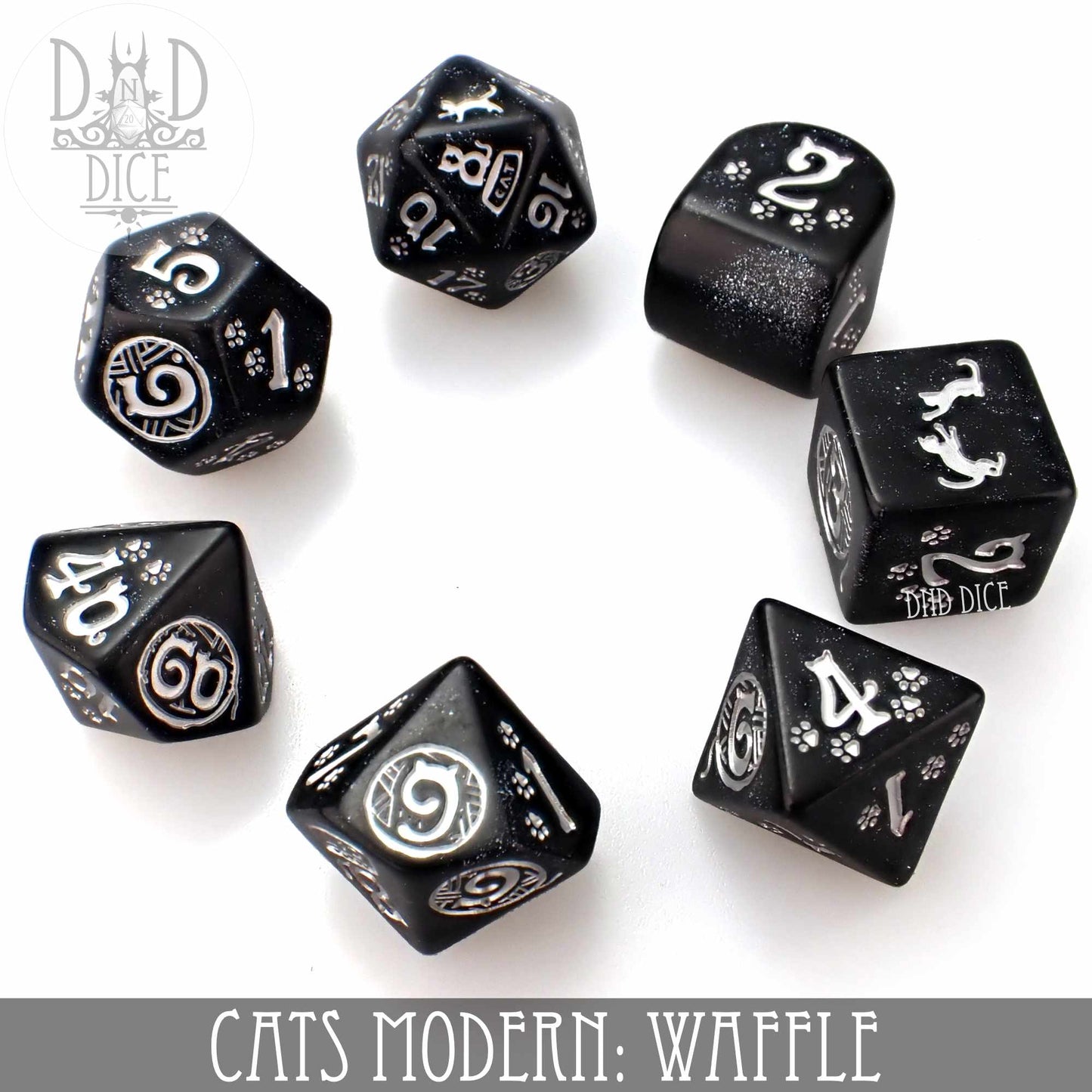 Cats Modern: Waffle Dice Set