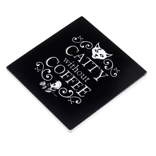 Catty Without Coffee Trivet Coaster