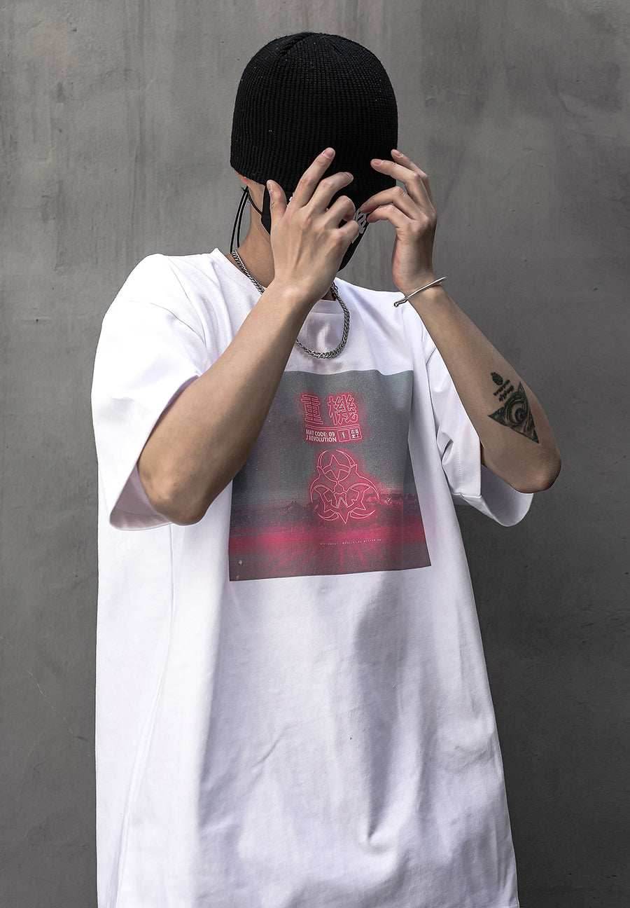 HiT19 Atom Bomb Faded Tee - White / M
