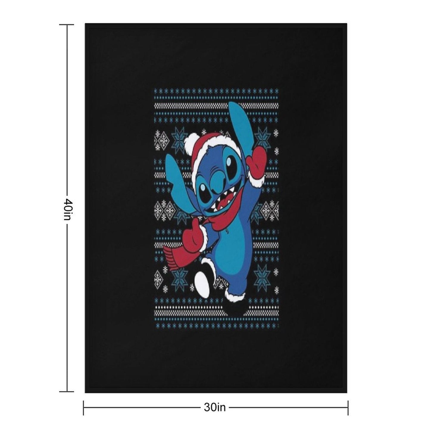Stitch Happy Holiday Gift For Fans, For Men And Women, Gift Halloween, Thanksgiving, Christmas Day Throw Blanket