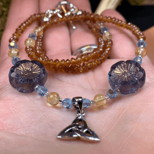 Wine & Roses Trinity Knot Necklace - 17 inch