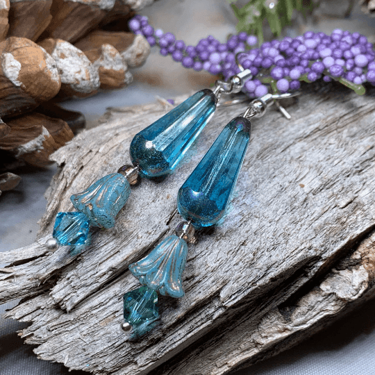 Celtic Bluebells Earrings - Blue