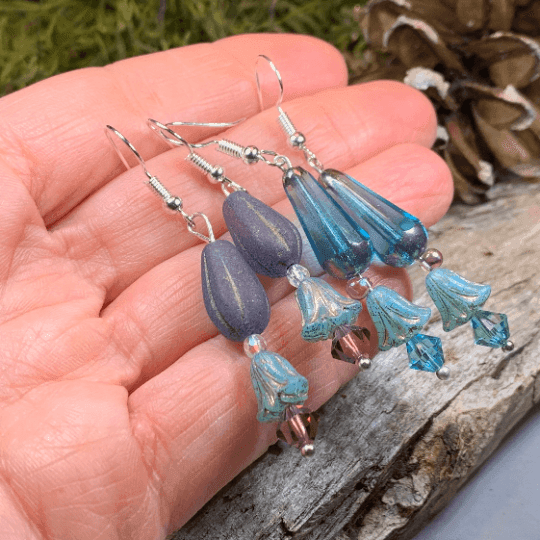 Celtic Bluebells Earrings - Blue