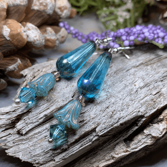 Celtic Bluebells Earrings - Blue
