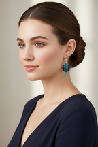 Mystical Blue Owl Earrings